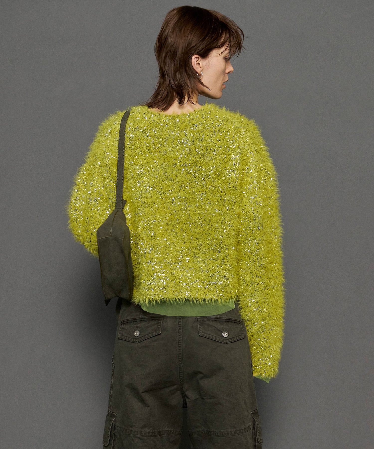 Sparkling Shaggy Knit Pullover