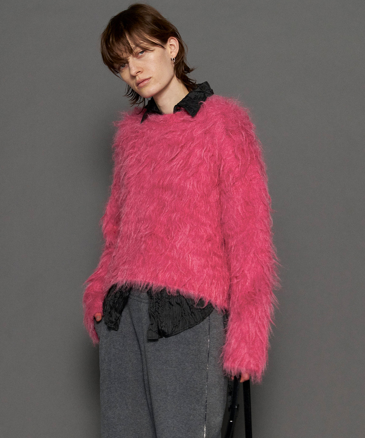 Fluffy Shaggy Knit Pullover