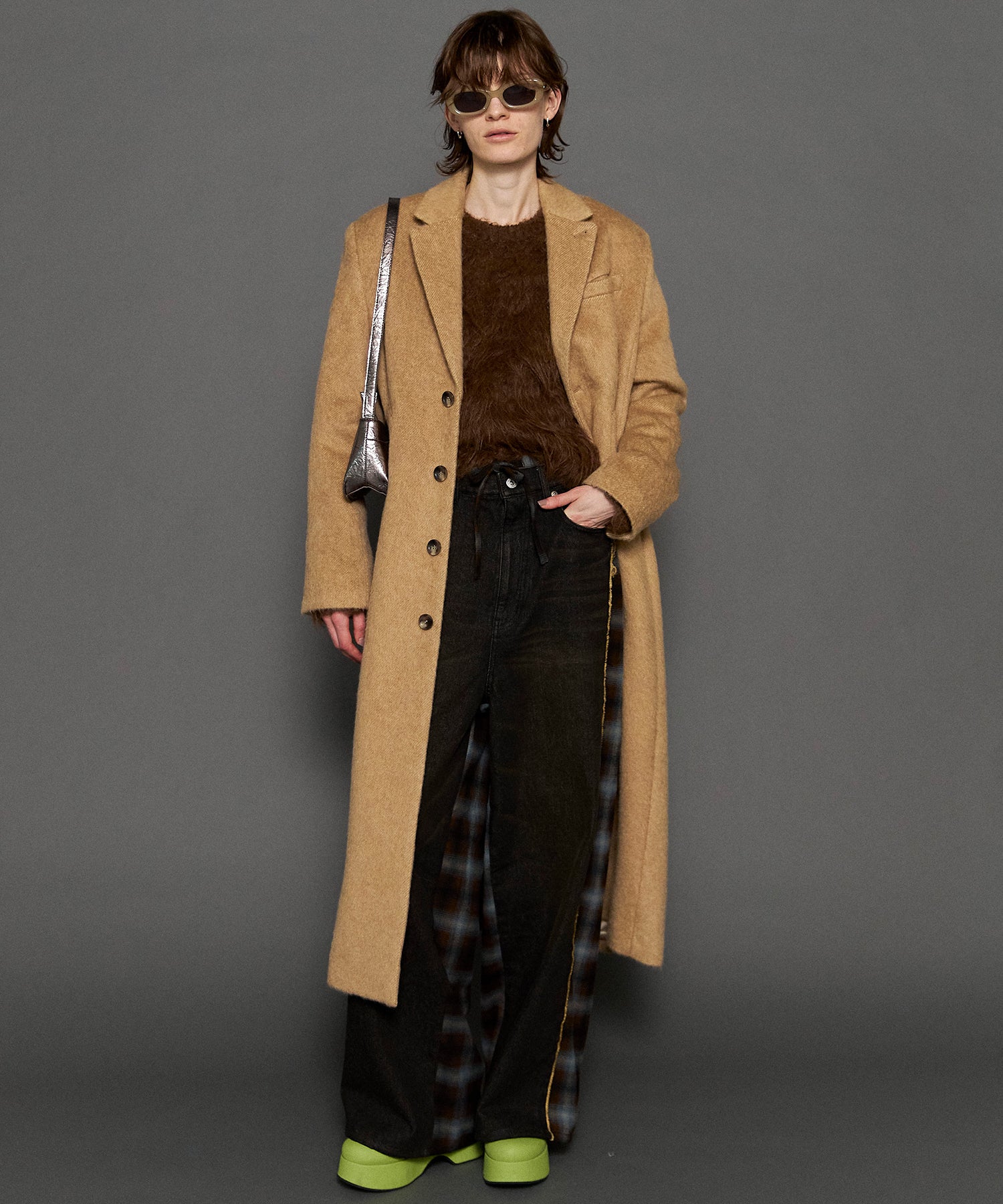 Mohair Shaggy Long Coat