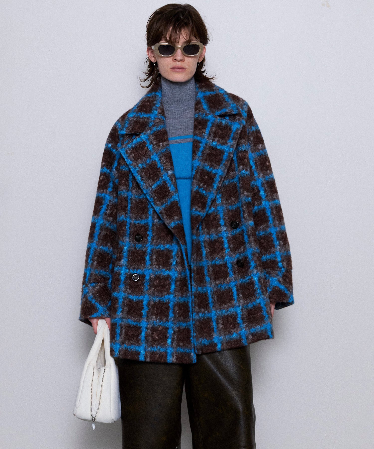 Checkered Over Silhouette Middle Coat