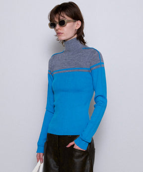 Washable Wool Retro Sports Turtleneck Knit Tops