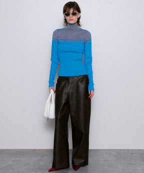 Cocoon Wide Silhouette Vegan Leather Pants