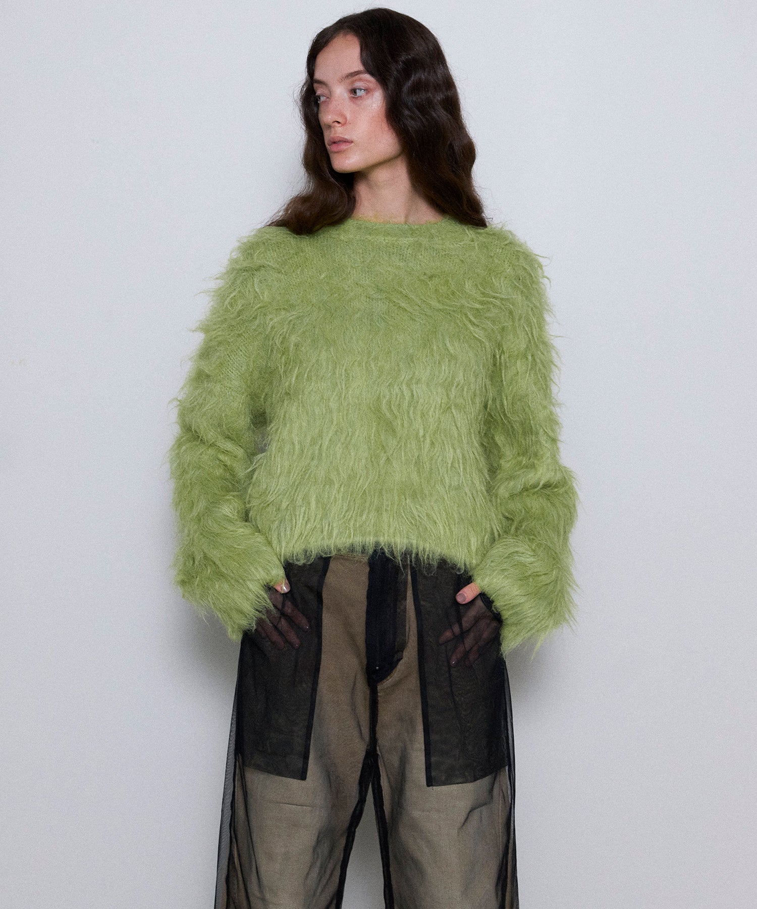 Fluffy Shaggy Knit Pullover