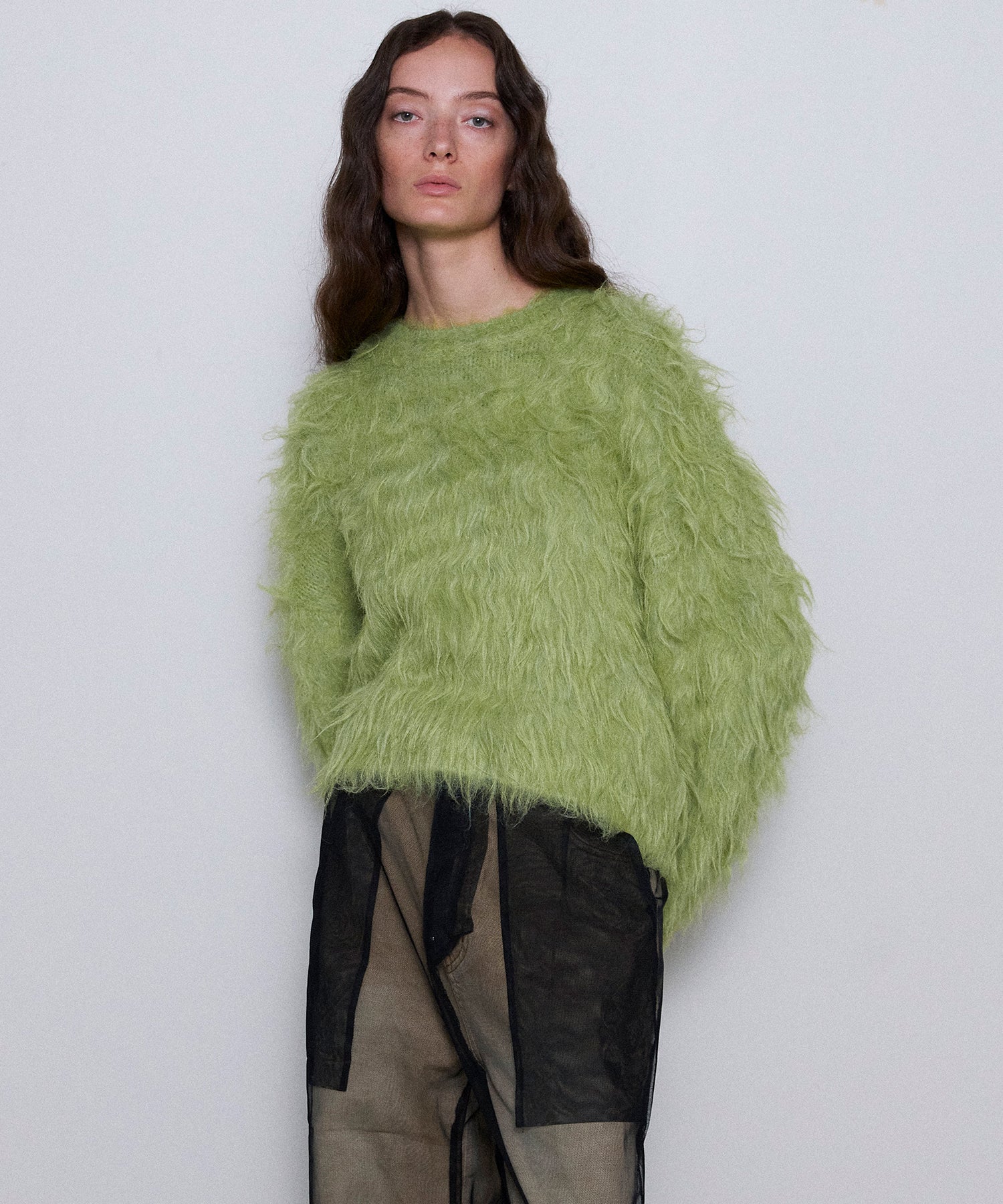 Fluffy Shaggy Knit Pullover