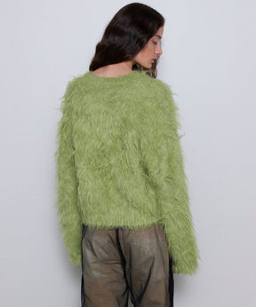 Fluffy Shaggy Knit Pullover