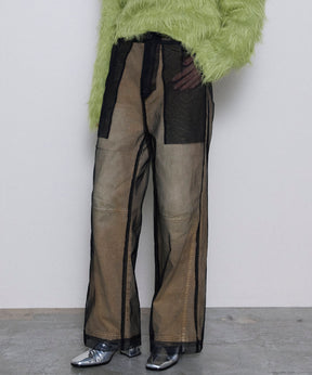 Tulle Layer Denim Pants