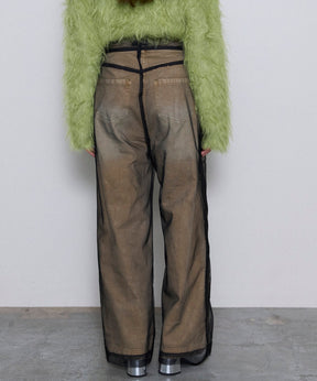 Tulle Layer Denim Pants