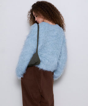 Fluffy Shaggy Knit Pullover