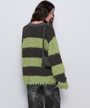 Cable Knitting Border Rugger Knit Tops