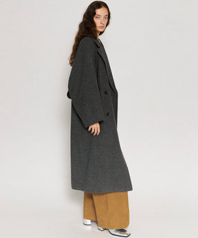 Gun Club Plaid Long Coat