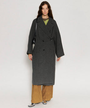 Gun Club Plaid Long Coat