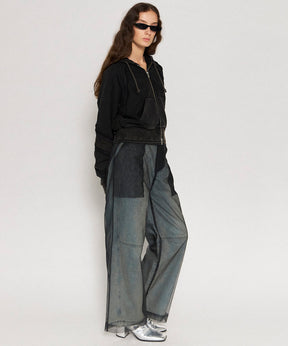 Tulle Layer Denim Pants