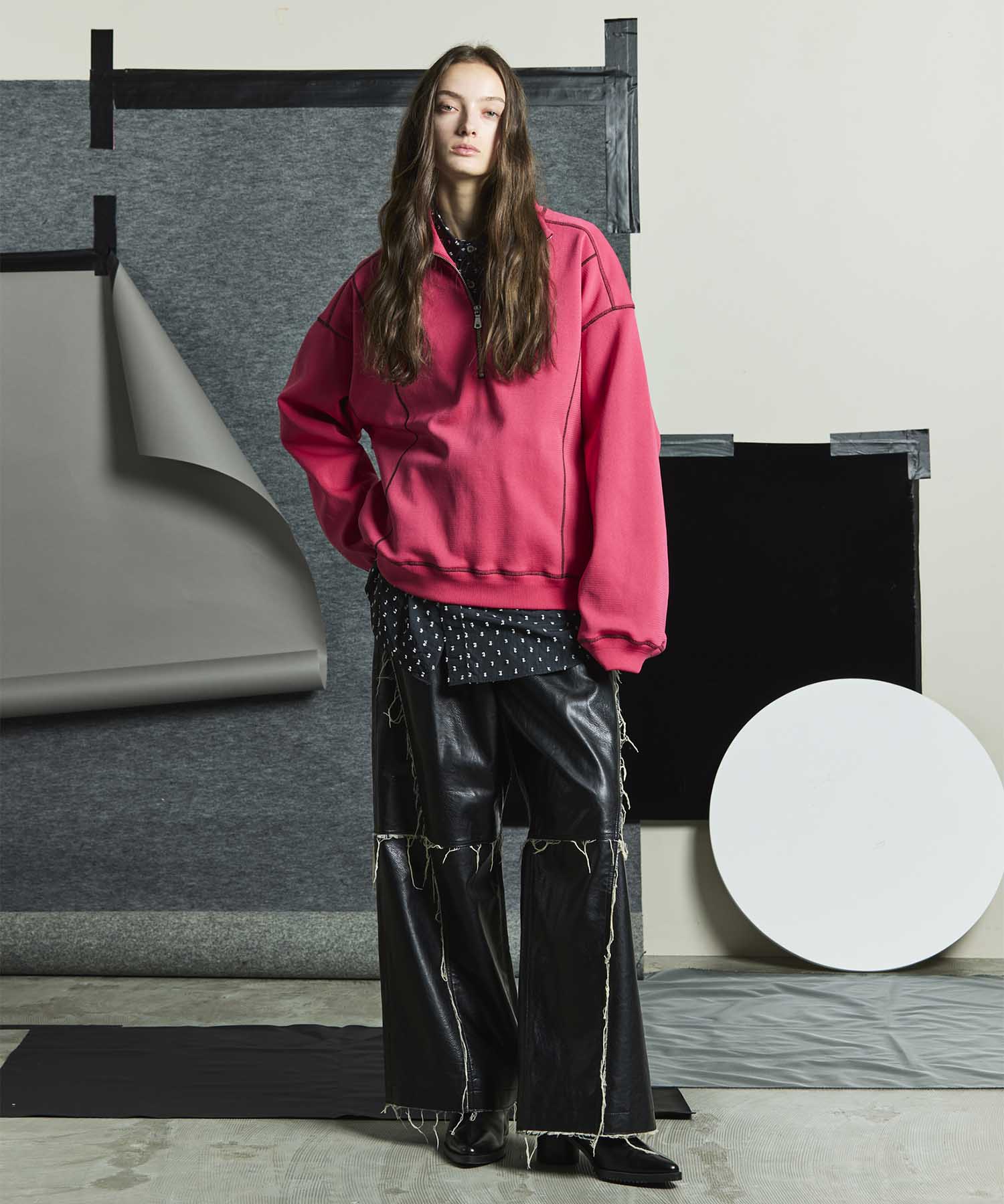 【PRE-ORDER】Artificial Leather Wide Pants