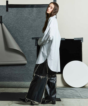 【PRE-ORDER】Artificial Leather Wide Pants