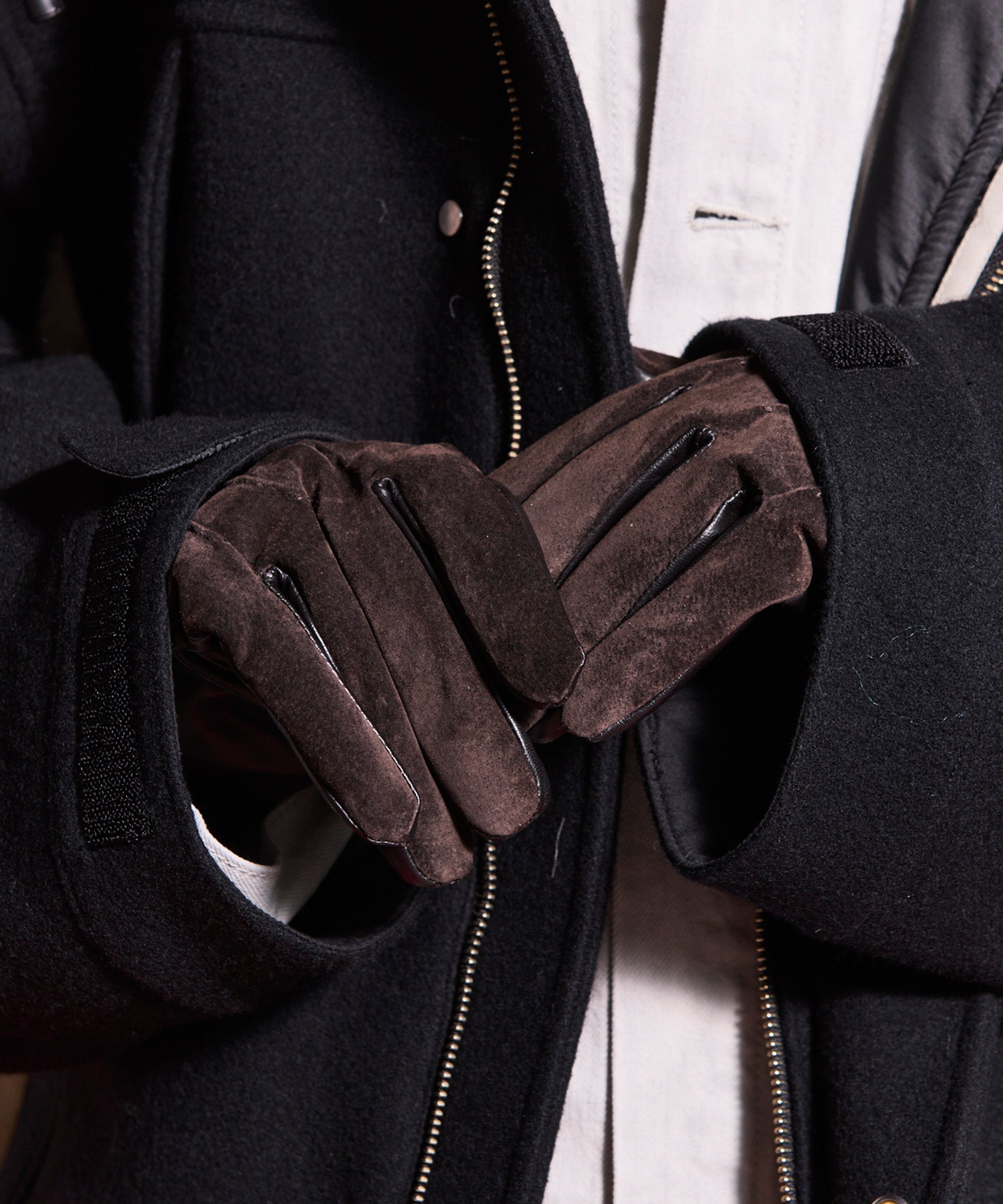 Pig Suede x Goat Leather Gloves