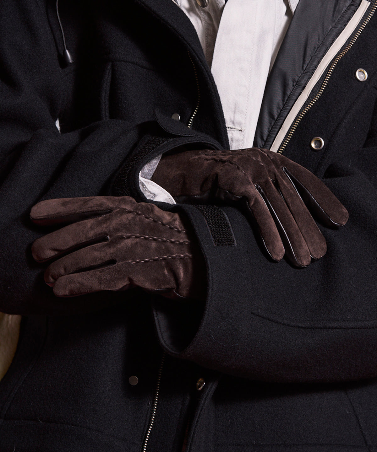 Pig Suede x Goat Leather Gloves