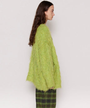 Fluffy Shaggy Knit Cardigan