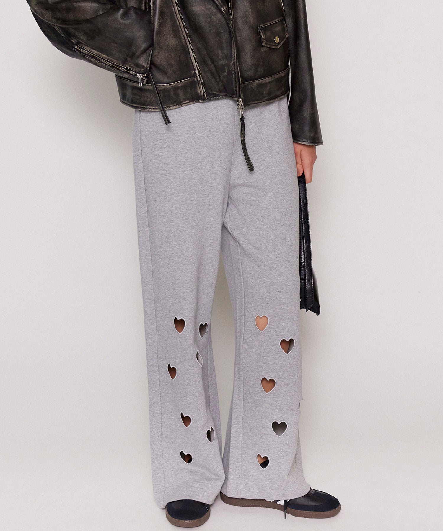 Many Heart Cutouts Sweatpants