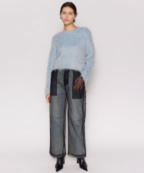 Tulle Layer Denim Pants