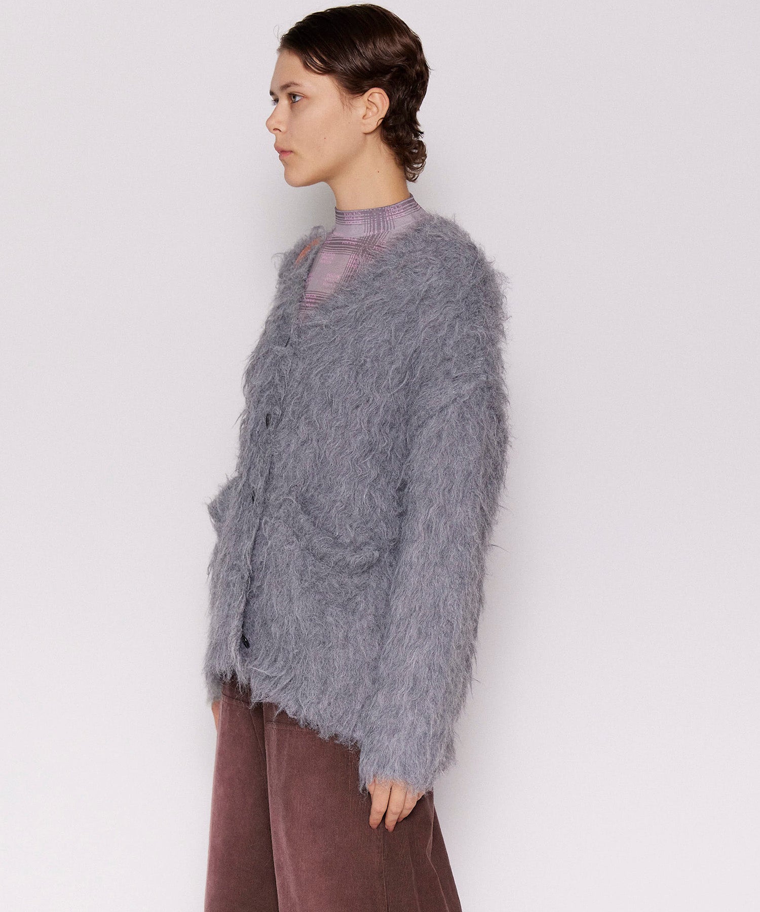 Fluffy Shaggy Knit Cardigan