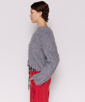 Fluffy Shaggy Knit Pullover