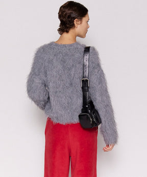 Fluffy Shaggy Knit Pullover