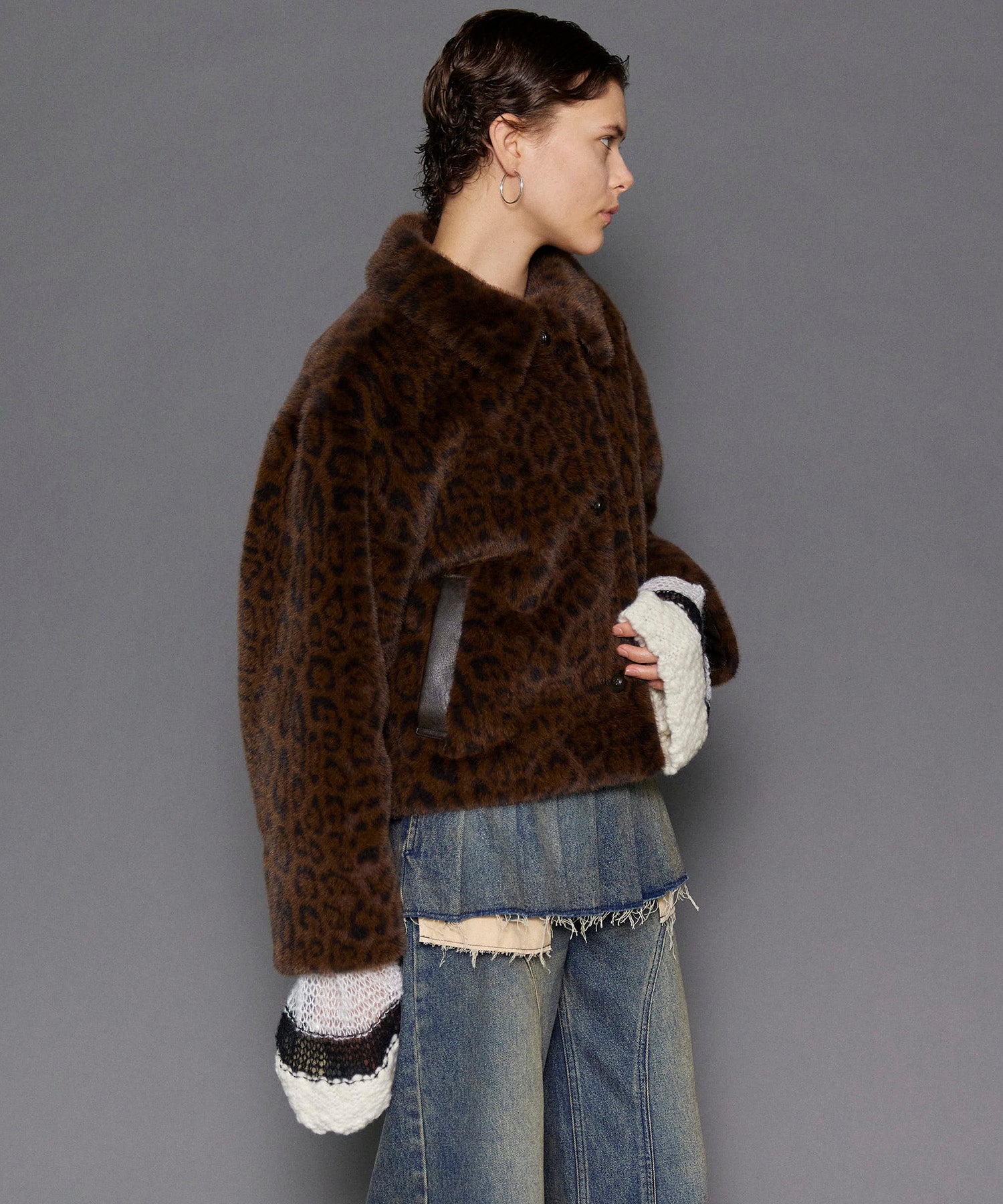 Faux Fur Leopard Coat