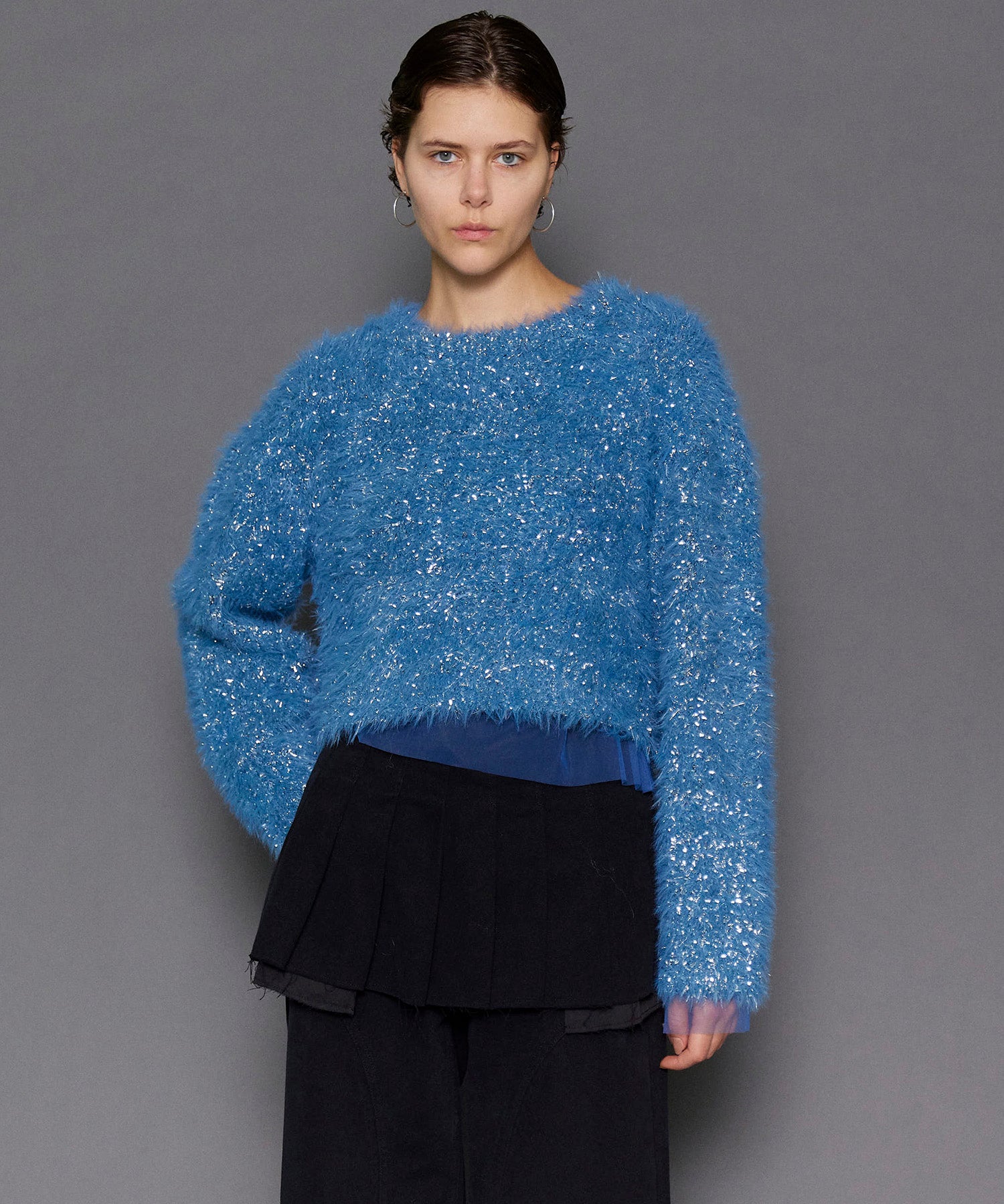 Sparkling Shaggy Knit Pullover