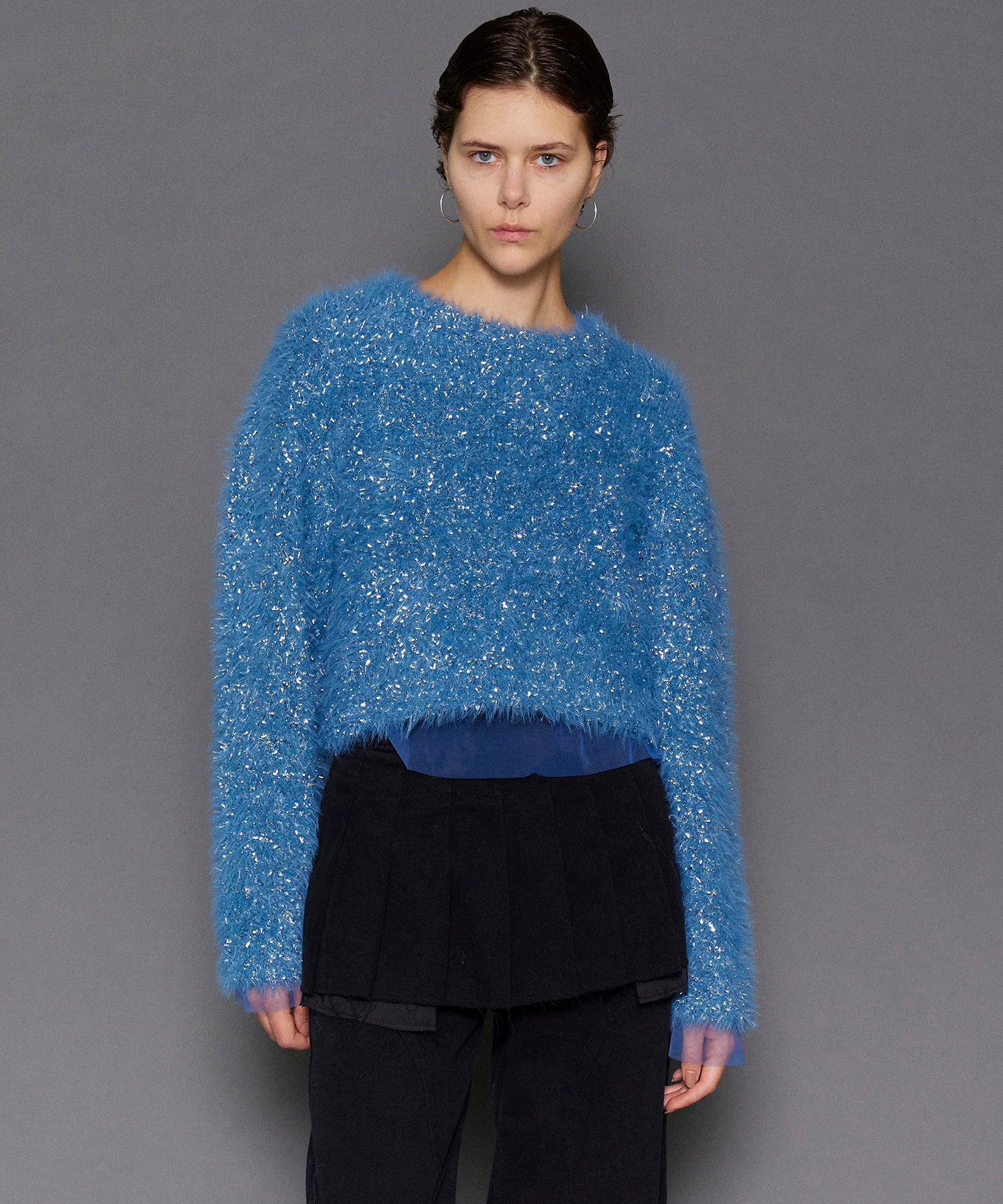 Sparkling Shaggy Knit Pullover