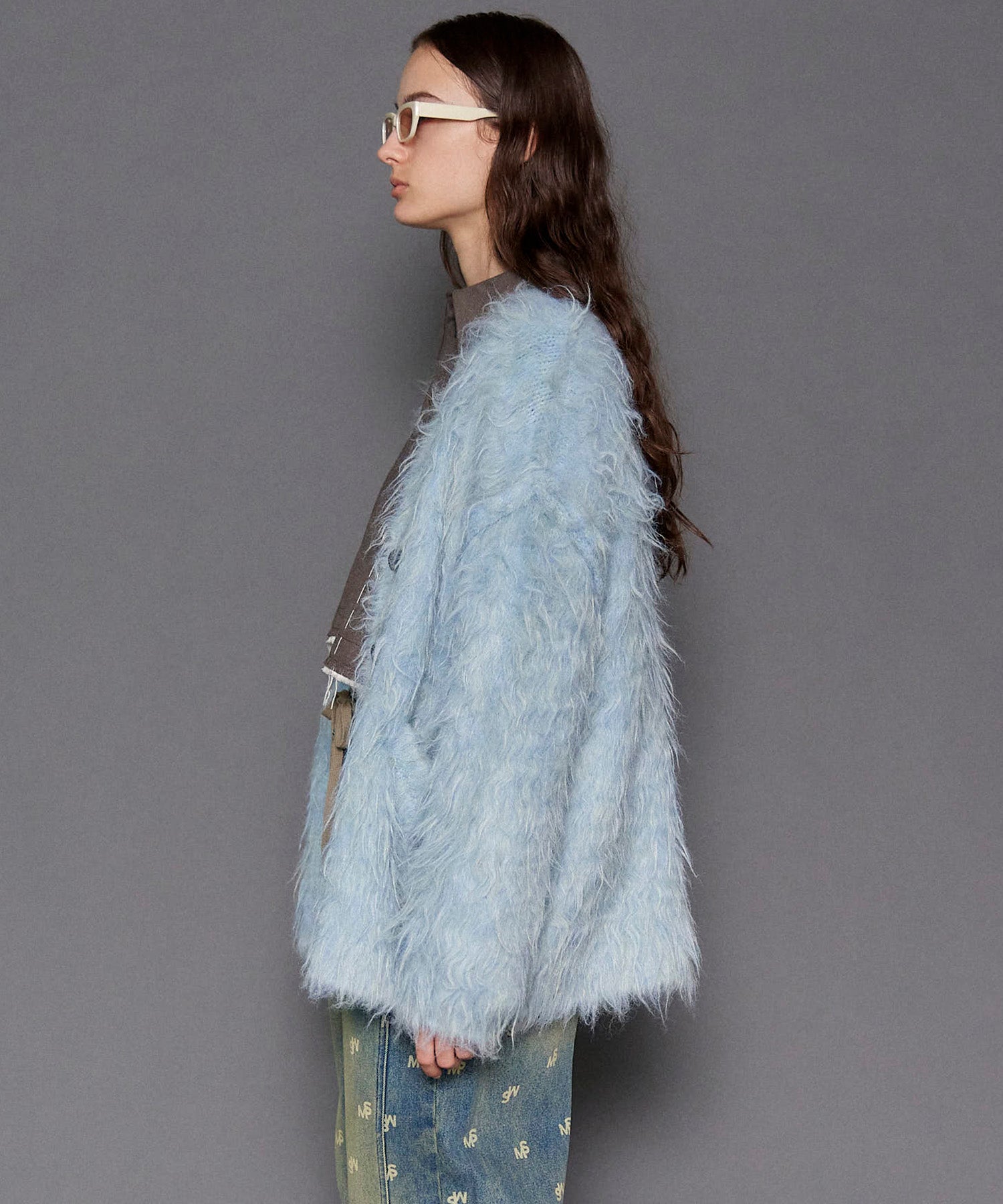 Fluffy Shaggy Knit Cardigan