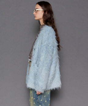 Fluffy Shaggy Knit Cardigan