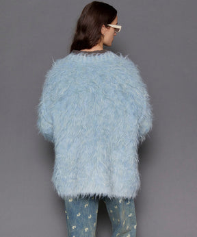 Fluffy Shaggy Knit Cardigan