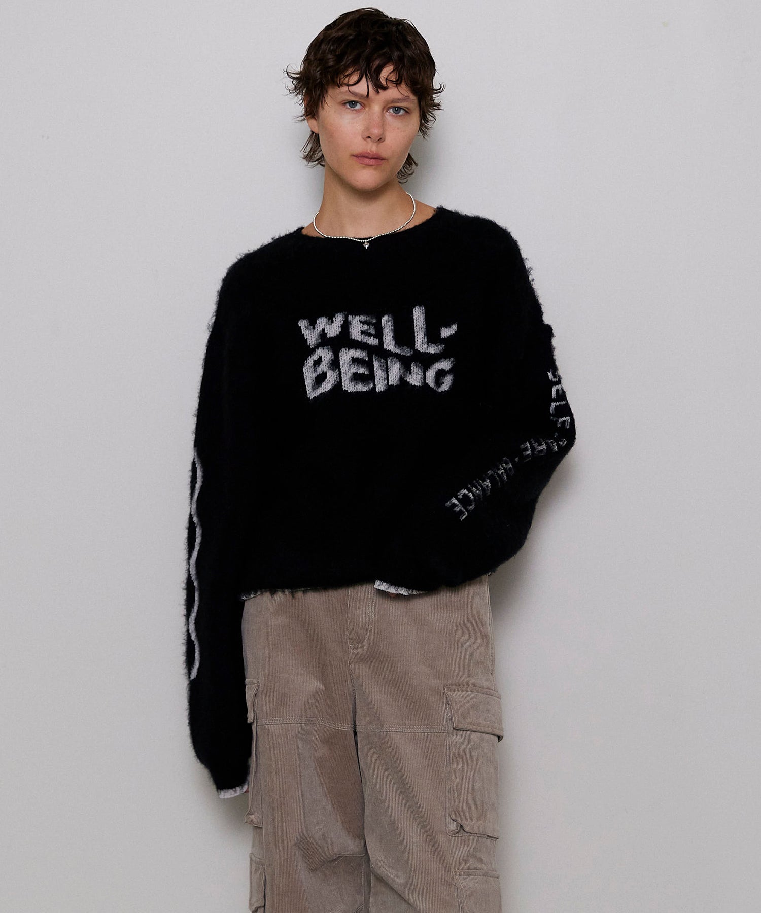 WELLBEING Logo Jacquard Knit Sweater