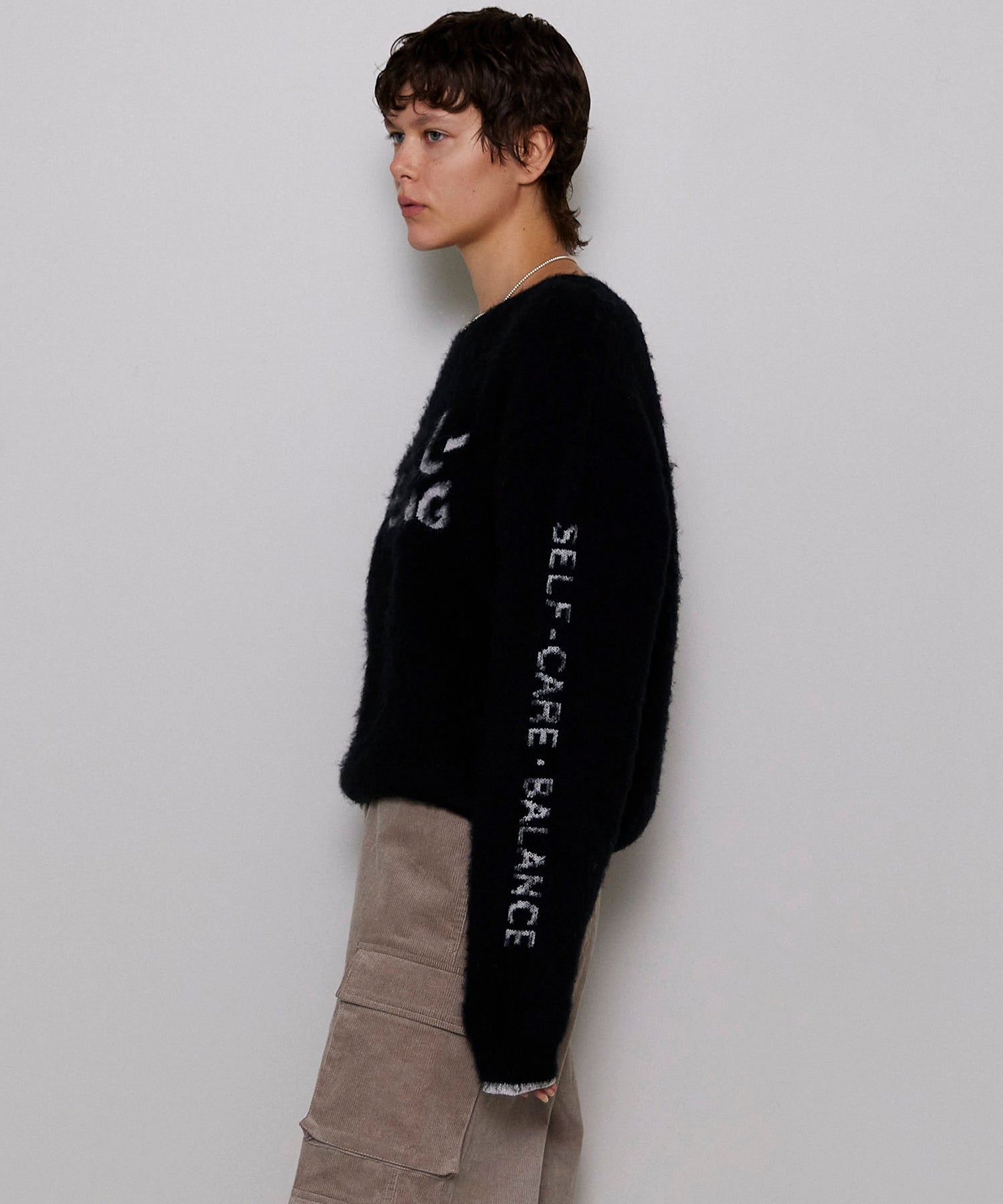 WELLBEING Logo Jacquard Knit Sweater