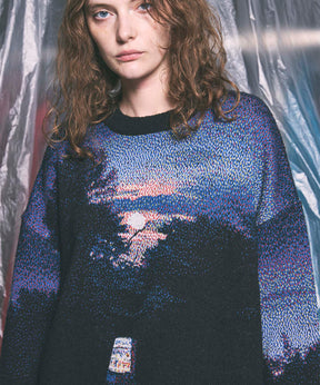 【KEITA MORIMOTO for MAISON SPECIAL】6 Colors Jacquard Prime-Over Crew Neck Knit Pullover