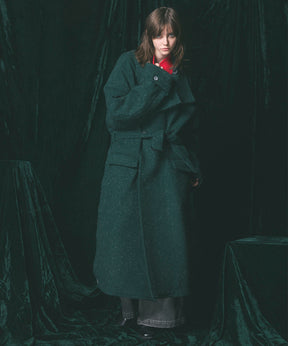 【Italian Dead Stock Fabric】Prime-Over Stand Collar Coat