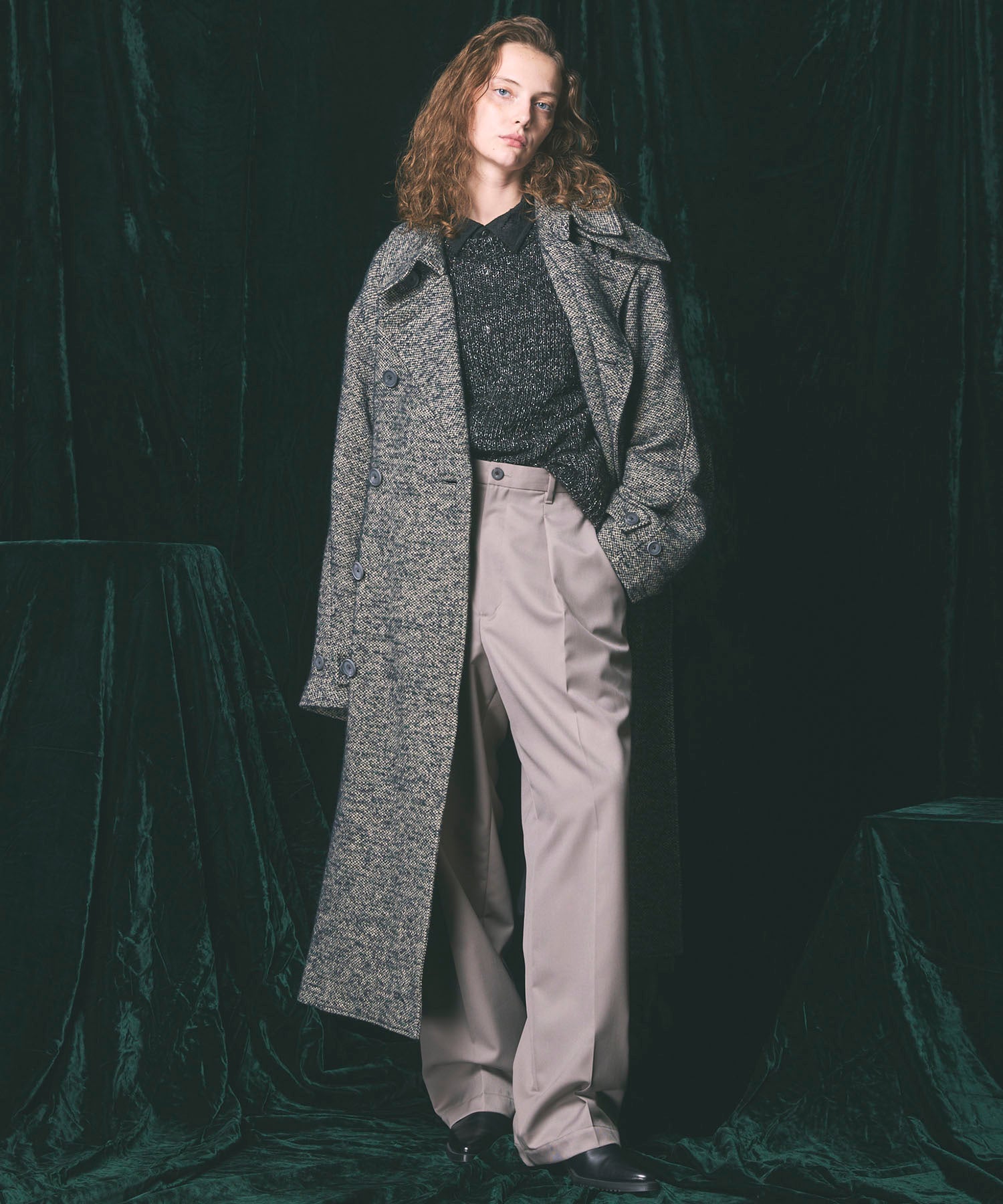 Wool Mix Prime Wide One-Tuck Wide Pants