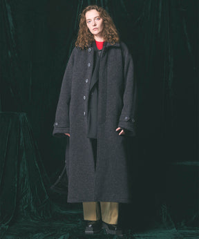 【Italian Dead Stock Fabric】Prime-Over Soutien Collar Coat