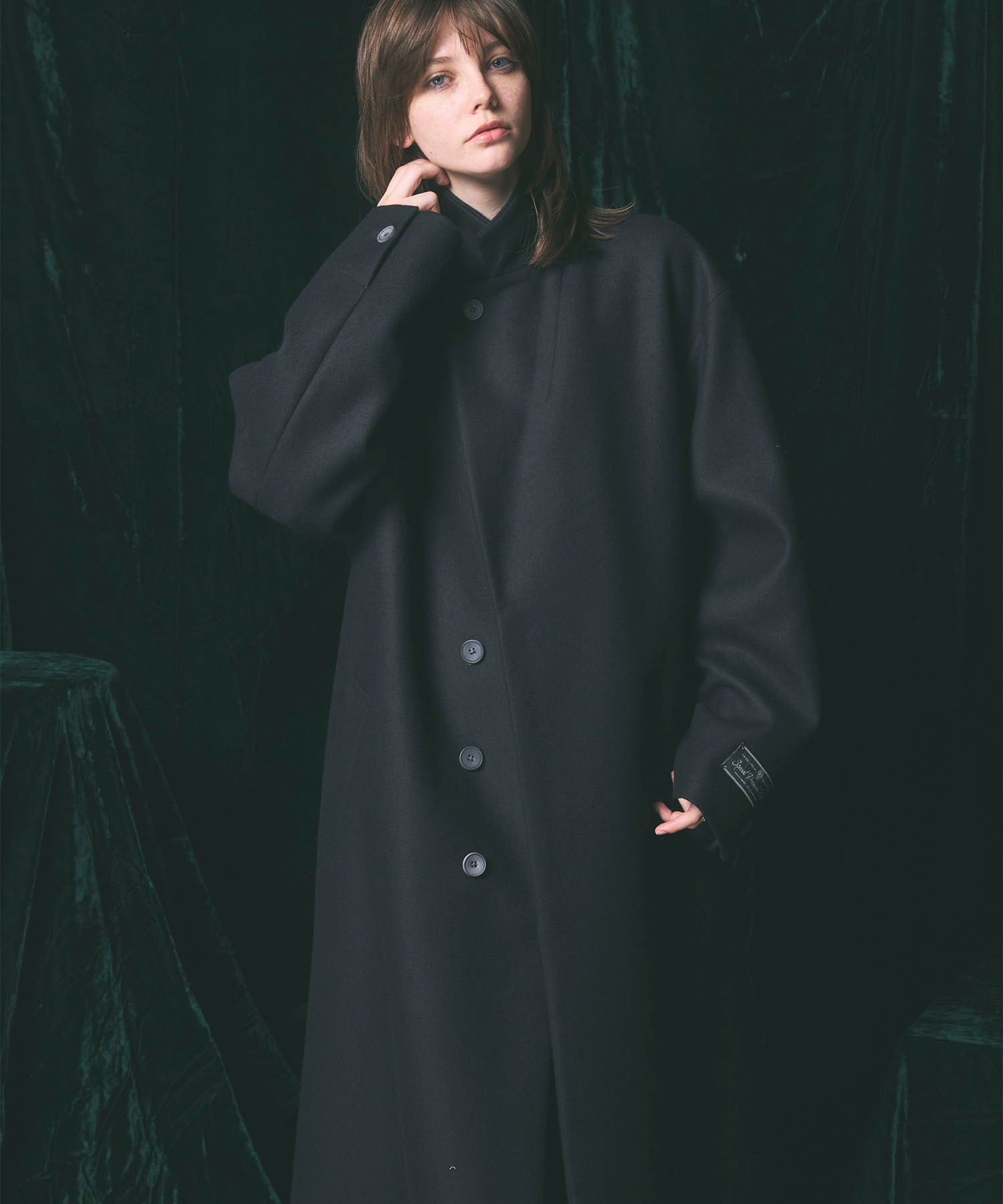 Super140s Prime-Over Melton Chesterfield Coat