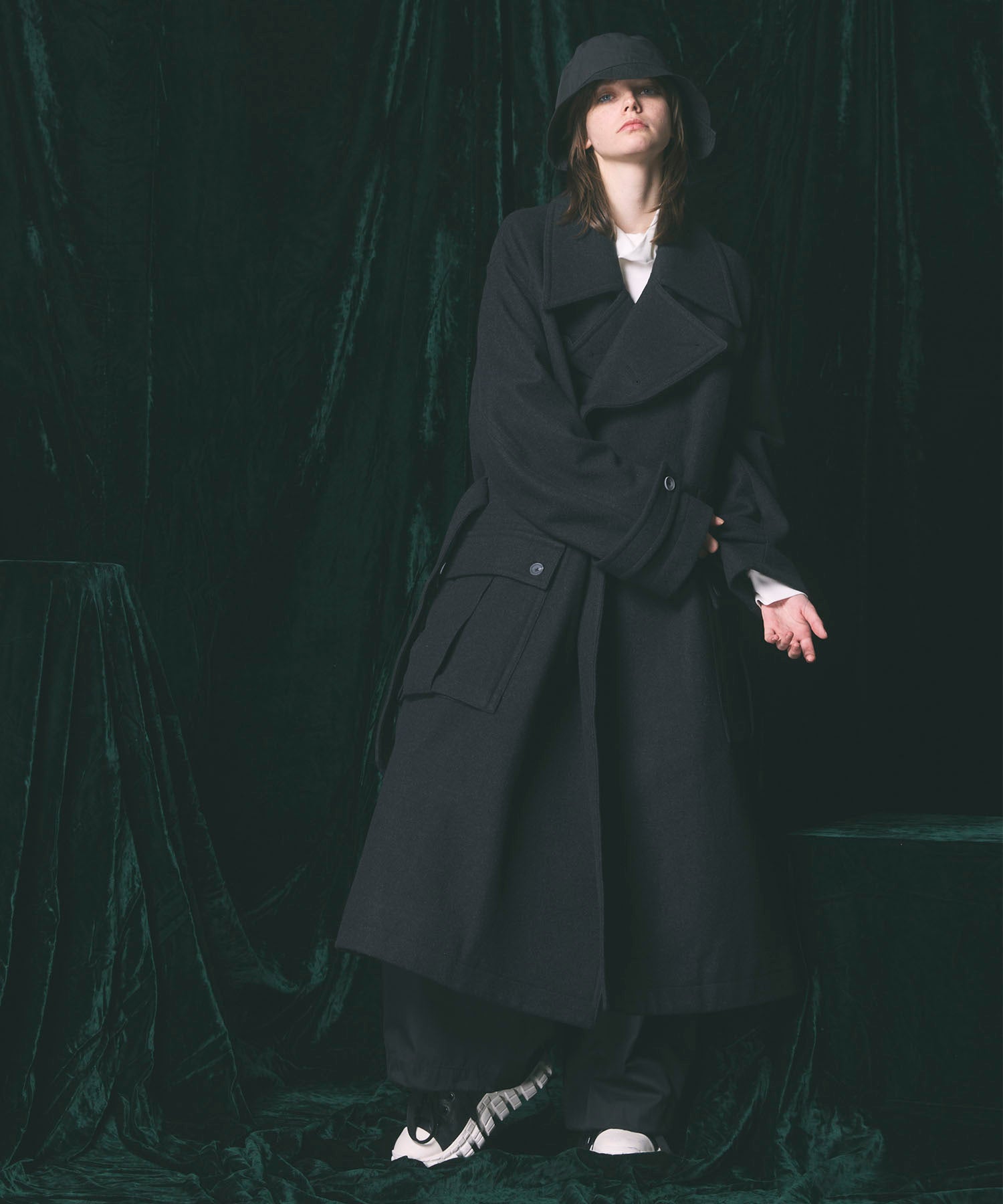 【Italian Dead Stock Fabric】Prime-Over Officer Coat