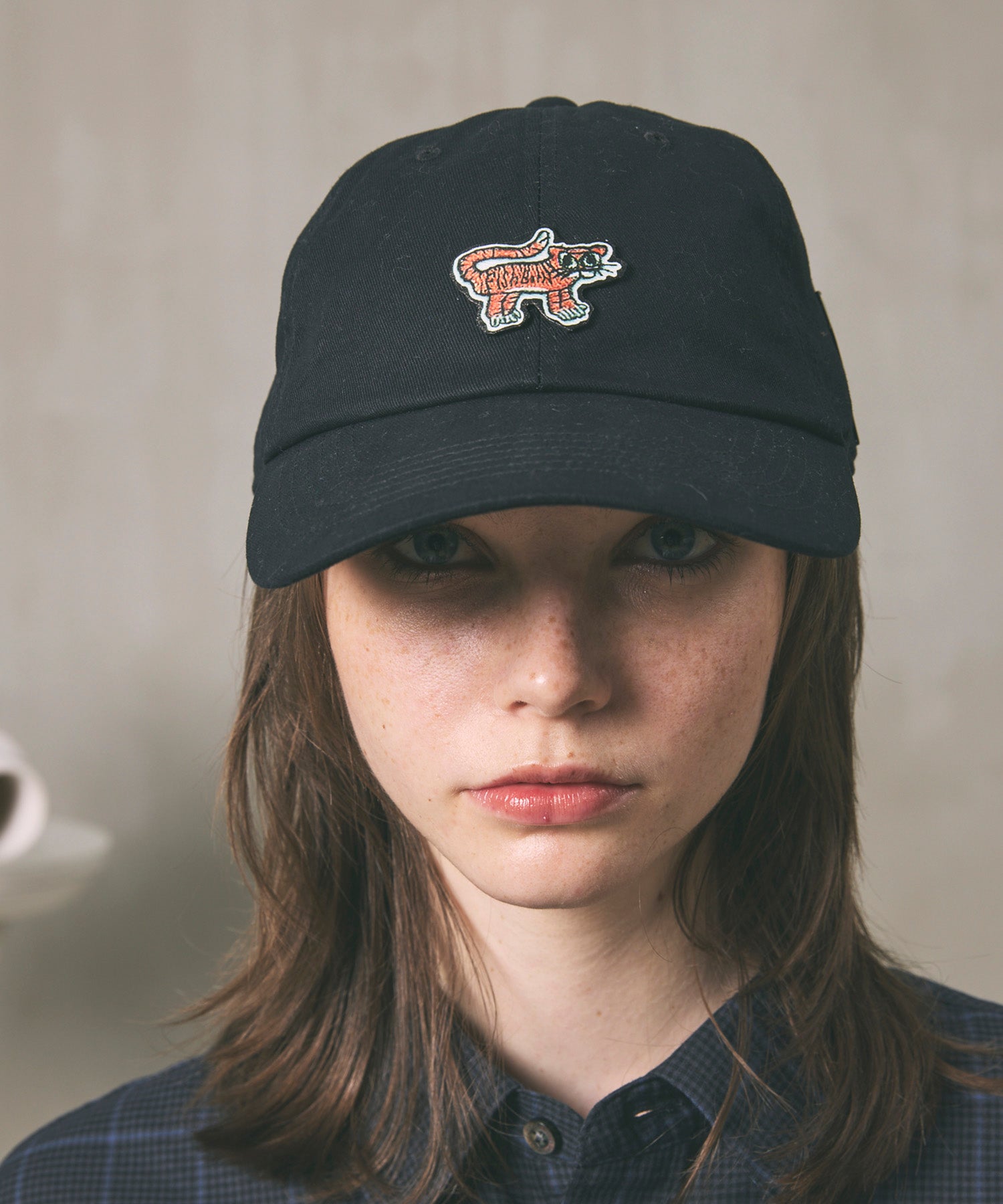 【Fish Born Chips COLLABORATION】Original Leather Patch Tiger Cap