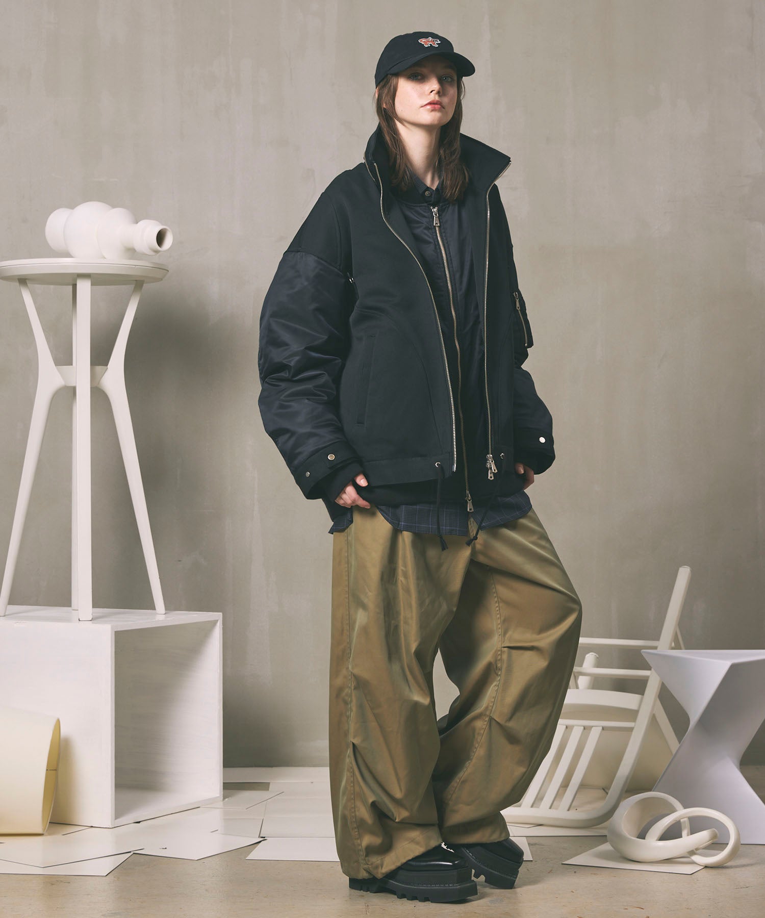 Prime-Over Docking Stand Collar Blouson