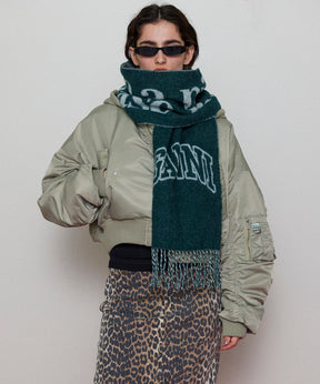 【GANNI】Narrow Scarf Please Recycle