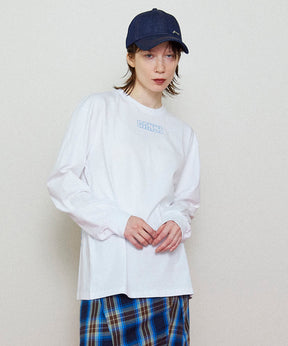 【GANNI】Future Heavy Jersey Rose Long Sleeve T-shirt