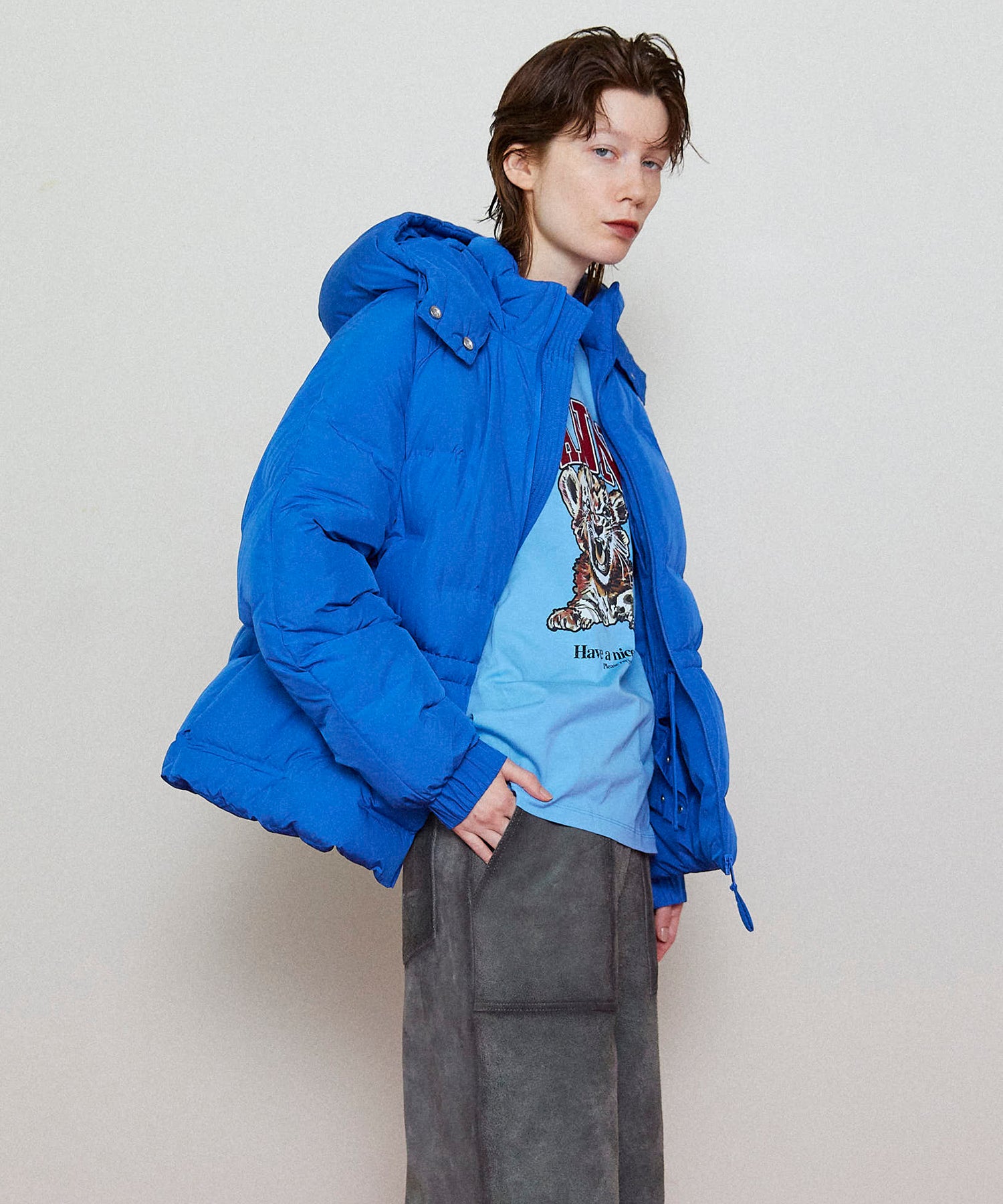 【GANNI】Soft Puffer Short Raglan Jacket