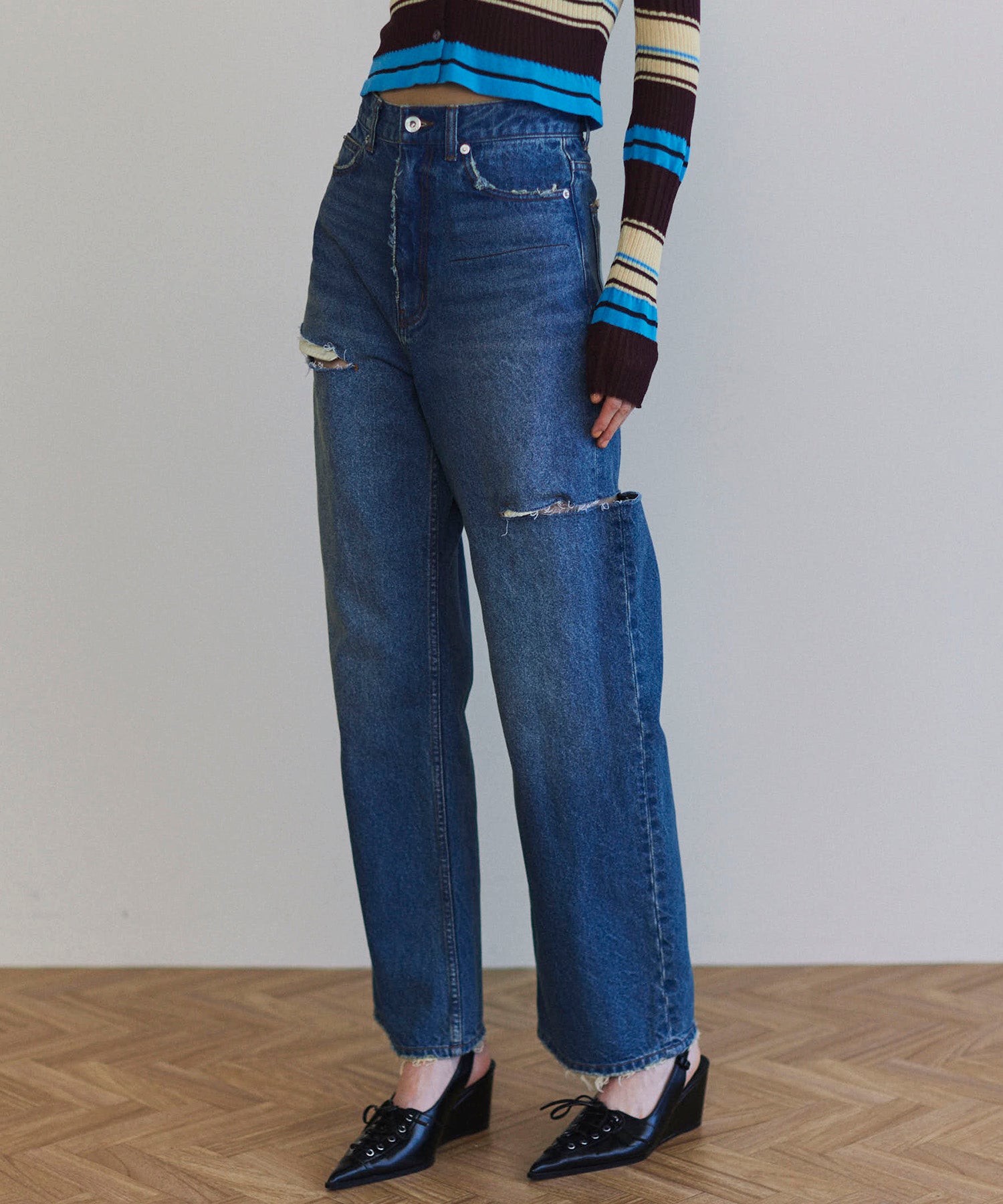 Over Pocket Denim Pants