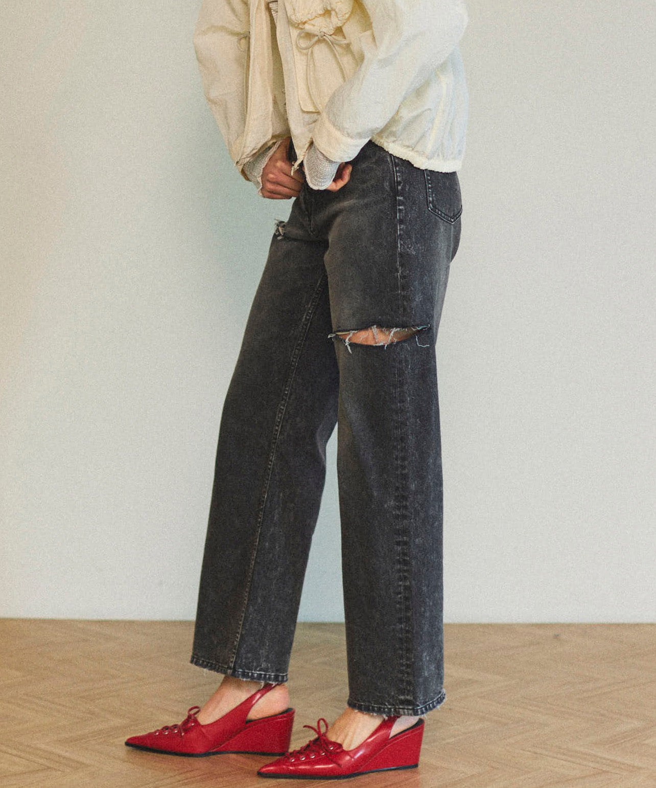 Over Pocket Denim Pants