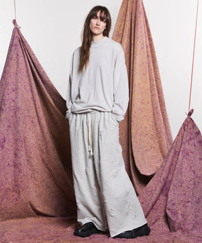 Sweat Jacquard Easy Wide Pants