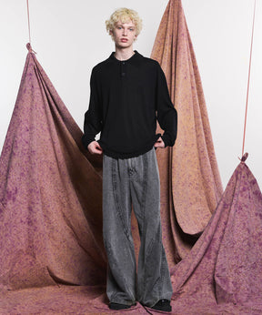 【PRE-ORDER】Chemical Over-Dyed Inside-Out Sweat Wide Pants