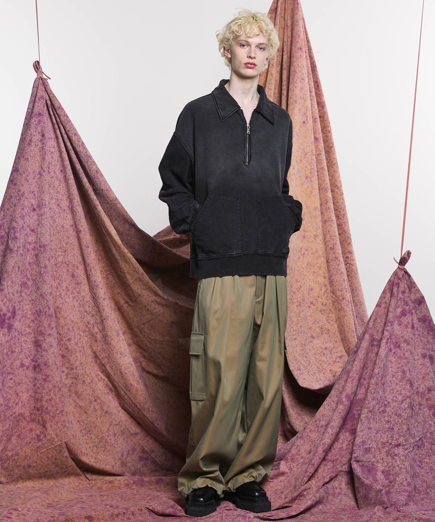 120/2/2 Suvin Cotton Gabardine Prime-Wide Cargo Pants